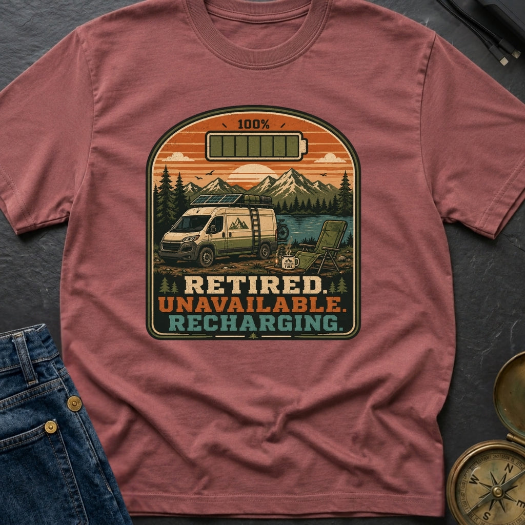 Retired To Recharge - T-Shirt