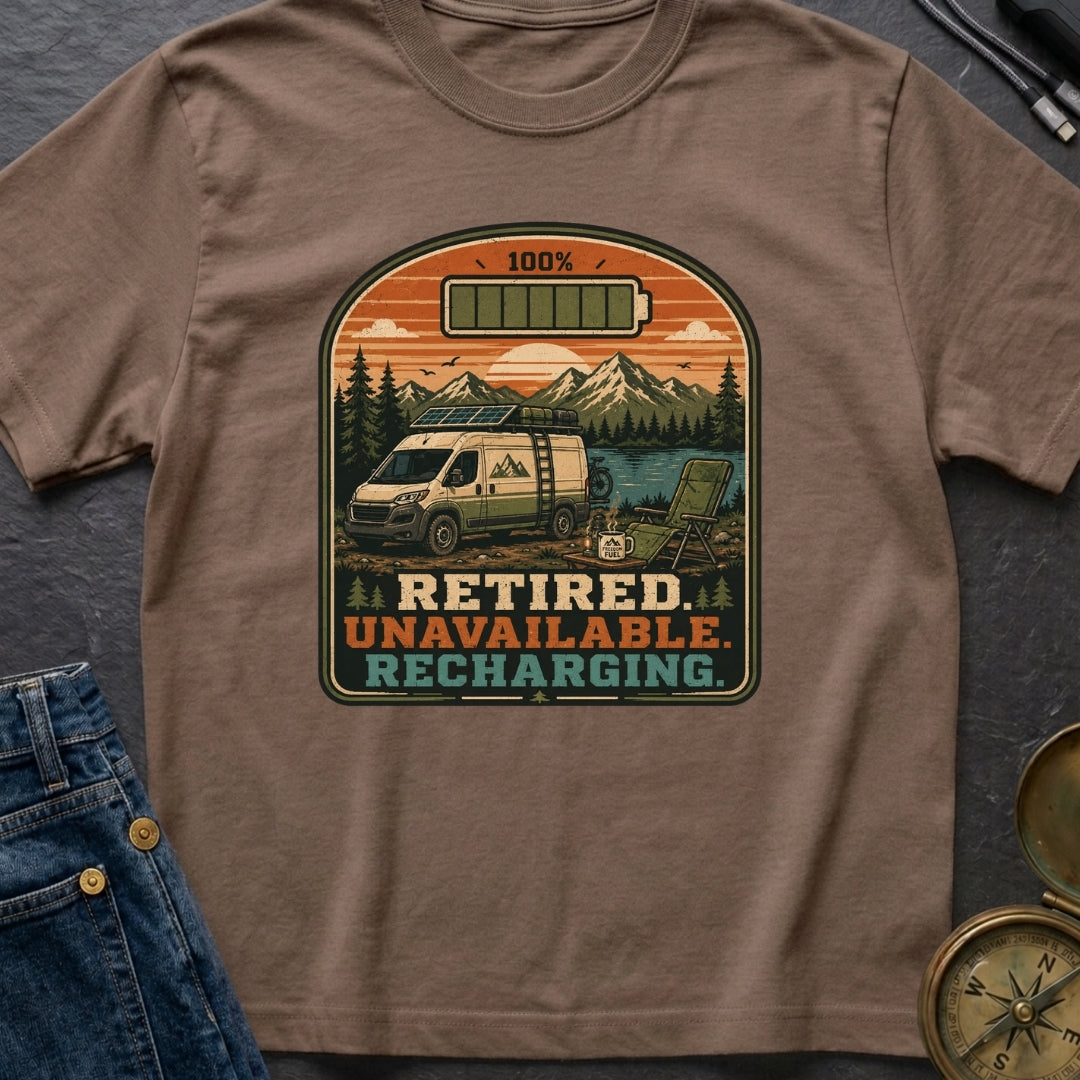 Retired To Recharge - T-Shirt