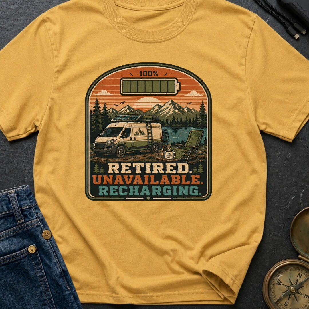 Retired To Recharge - T-Shirt