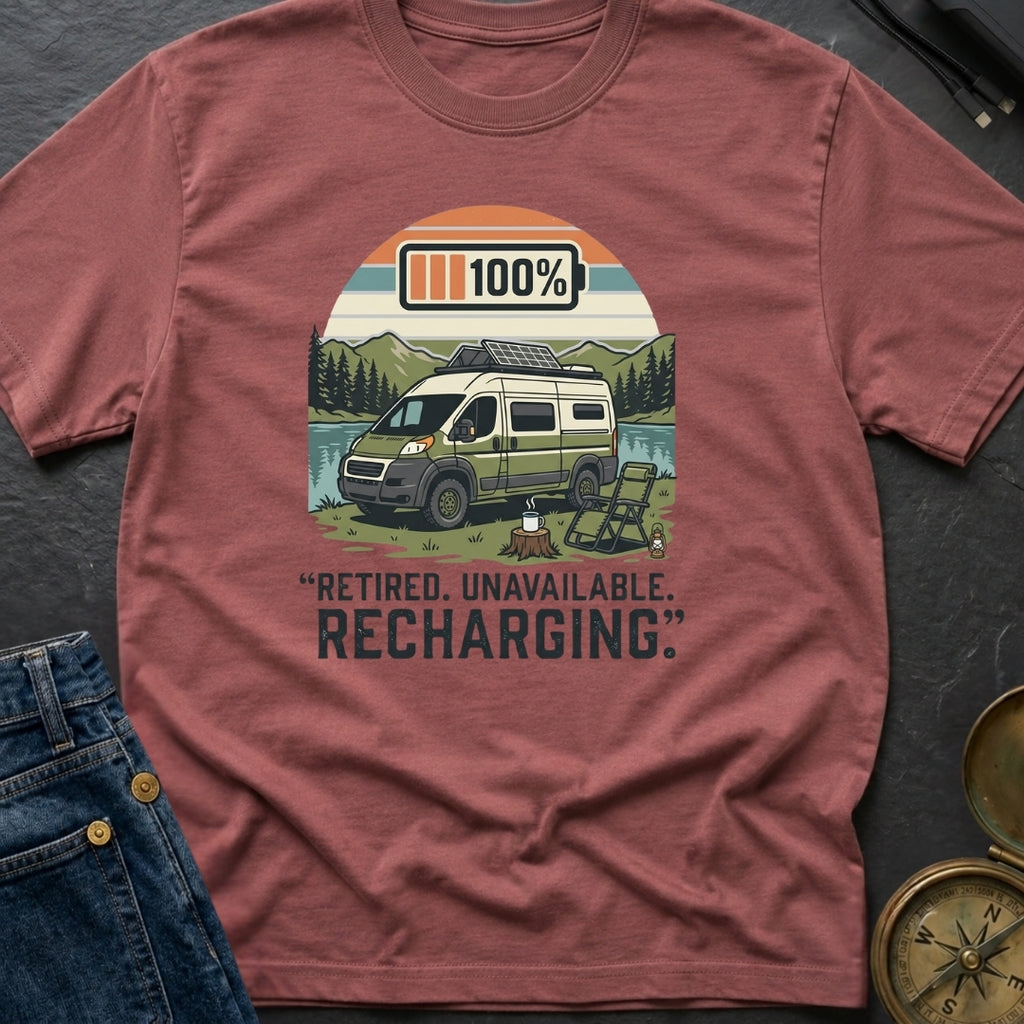 Retired And Recharging - T-Shirt