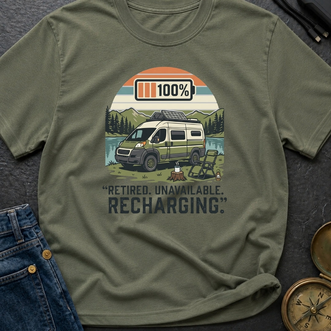 Retired And Recharging - T-Shirt