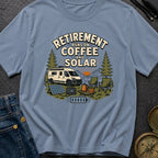 Retirement Runs On Coffee And Solar - T-Shirt