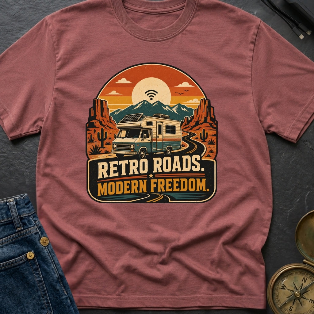 Retro Roads Modern Freedom - T-Shirt