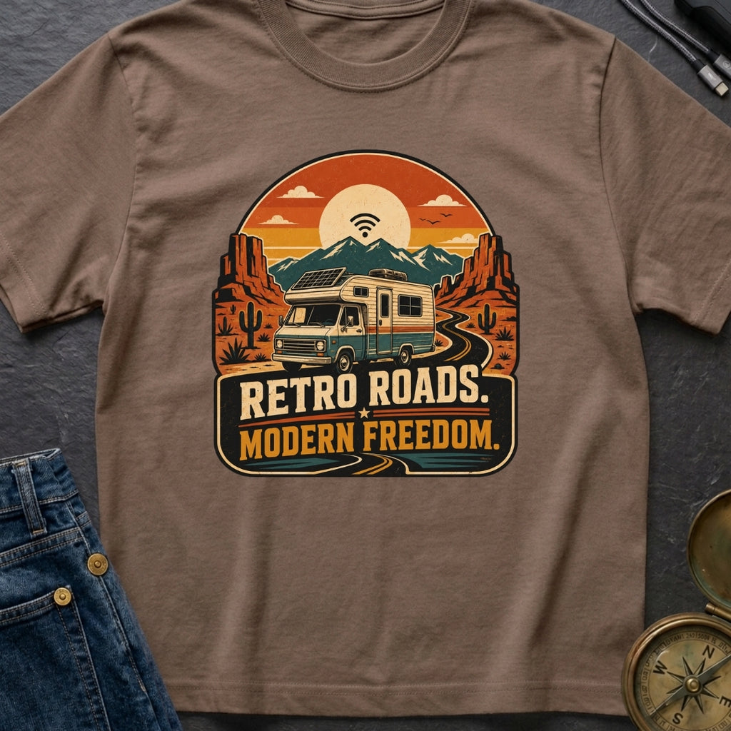 Retro Roads Modern Freedom - T-Shirt