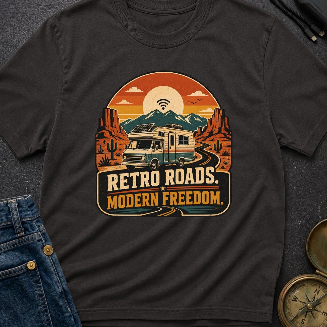 Retro Roads Modern Freedom - T-Shirt