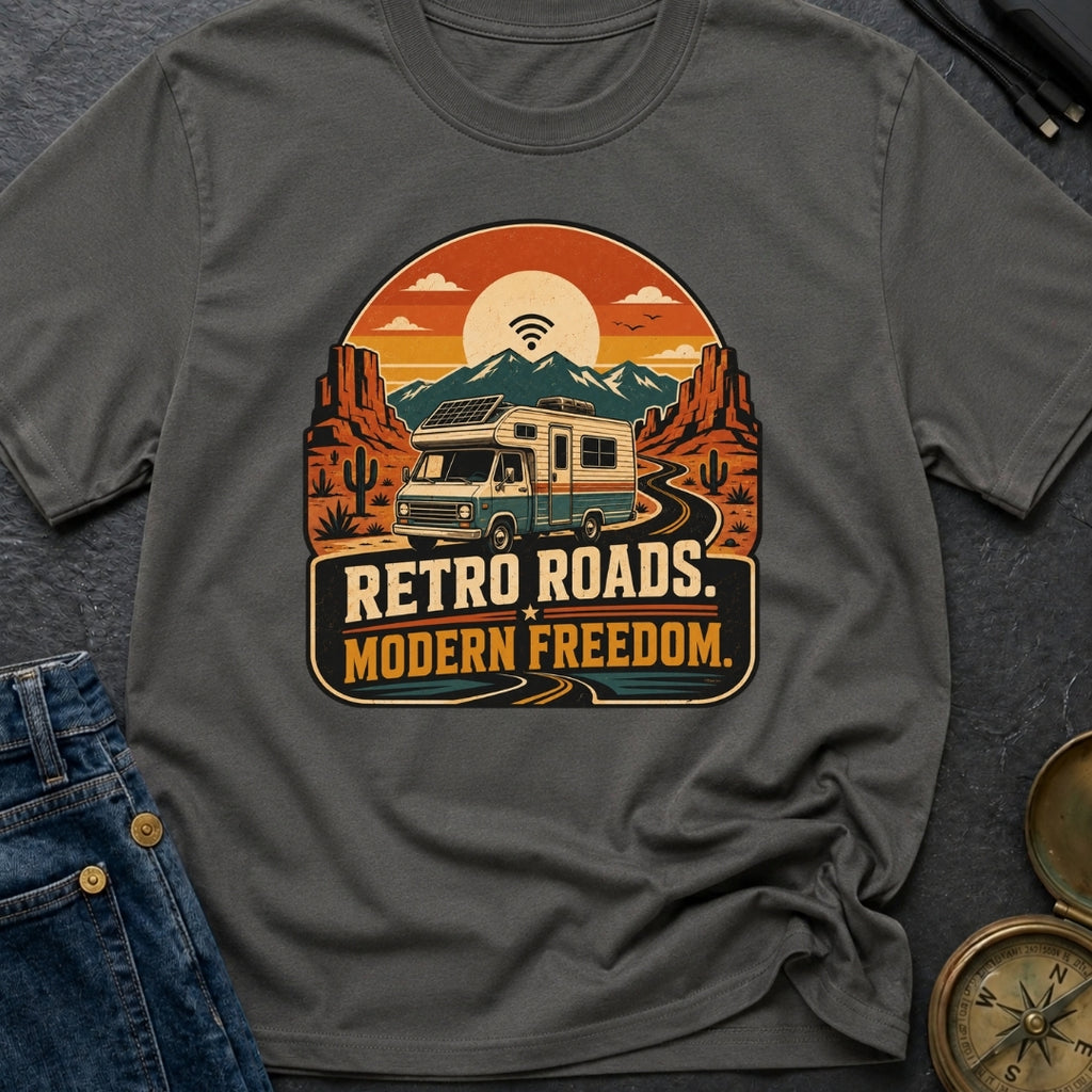 Retro Roads Modern Freedom - T-Shirt