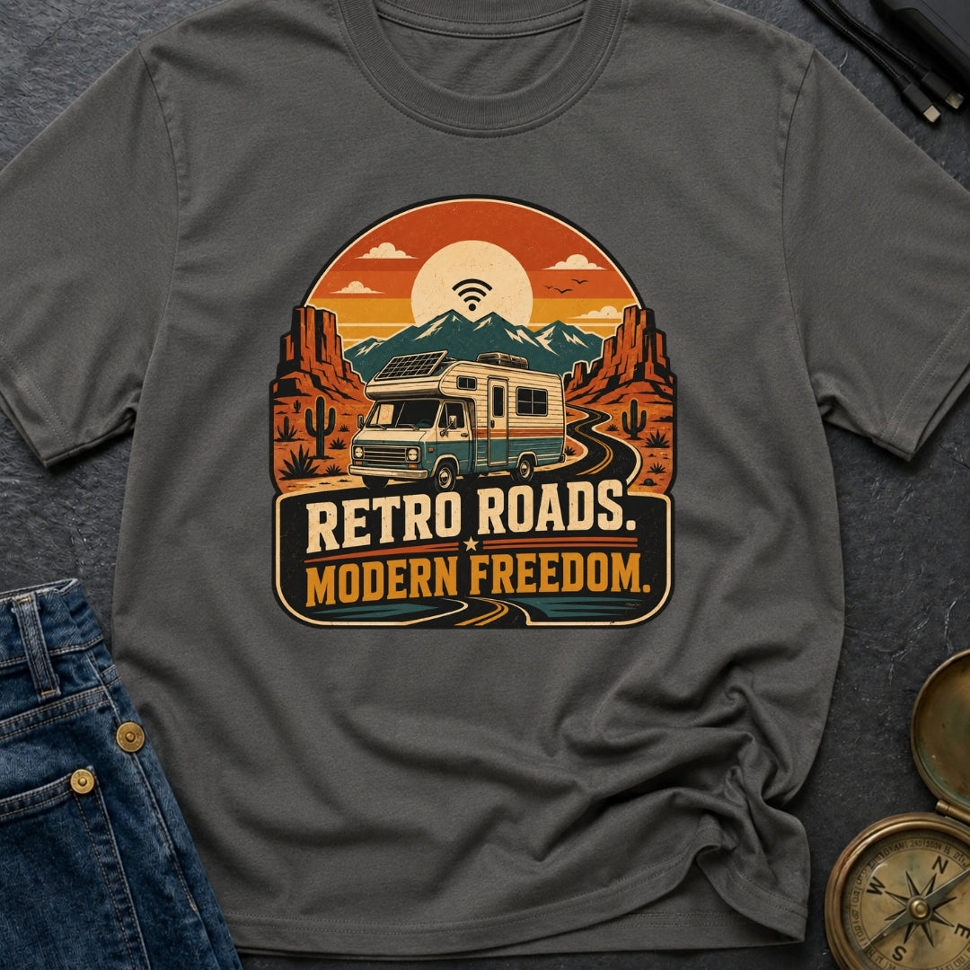 Retro Roads Modern Freedom - T-Shirt