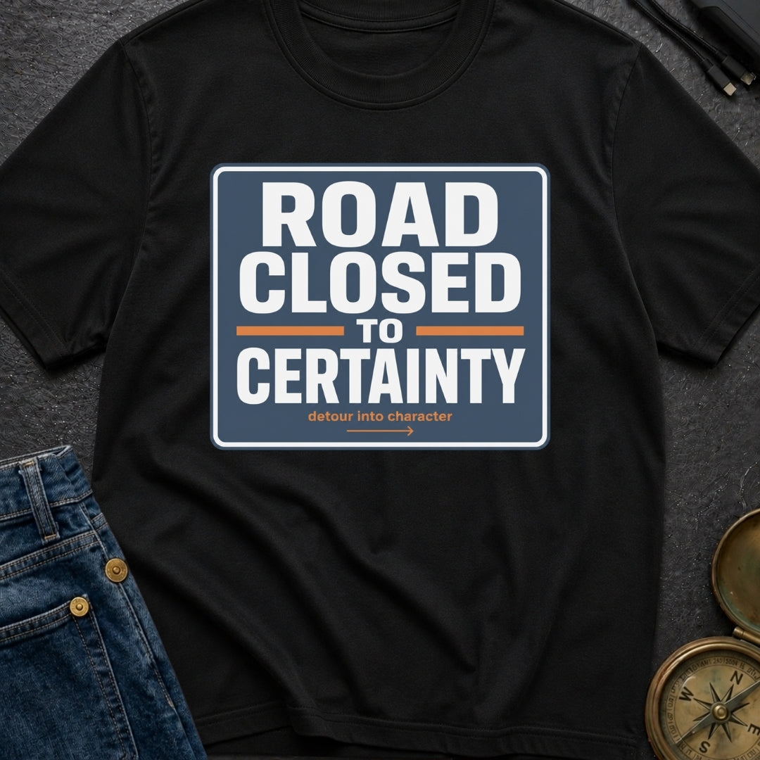 Road Closed To Certainty - T-Shirt