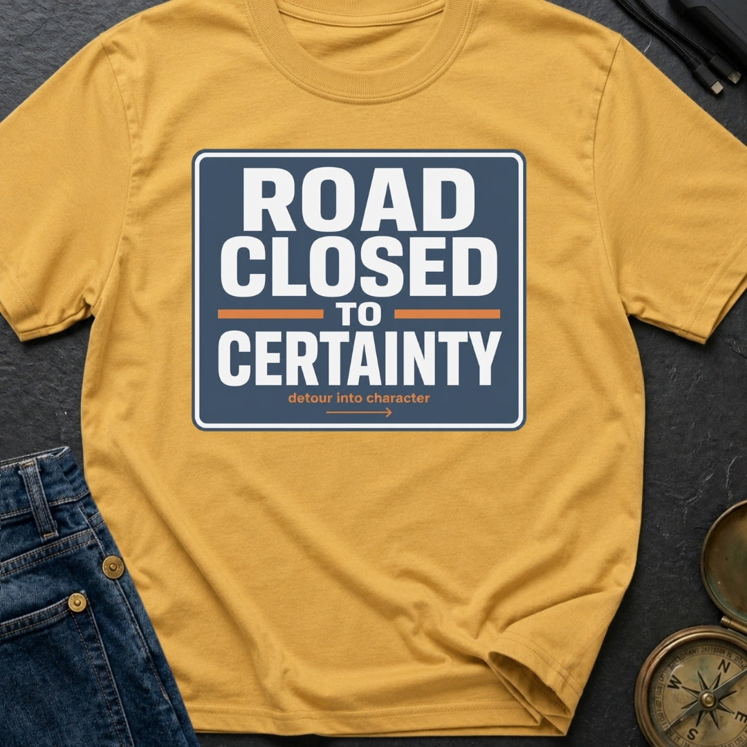 Road Closed To Certainty - T-Shirt