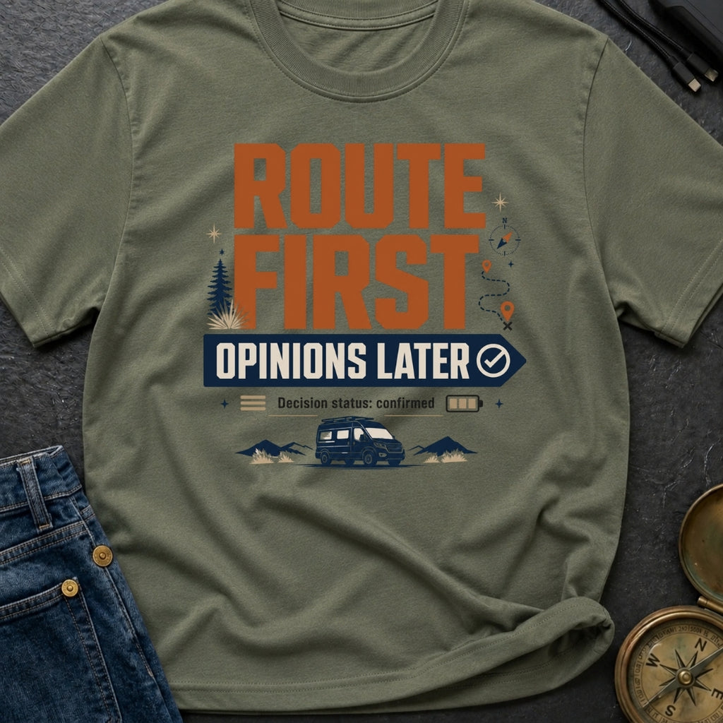 Route First Opinions Later - T-Shirt