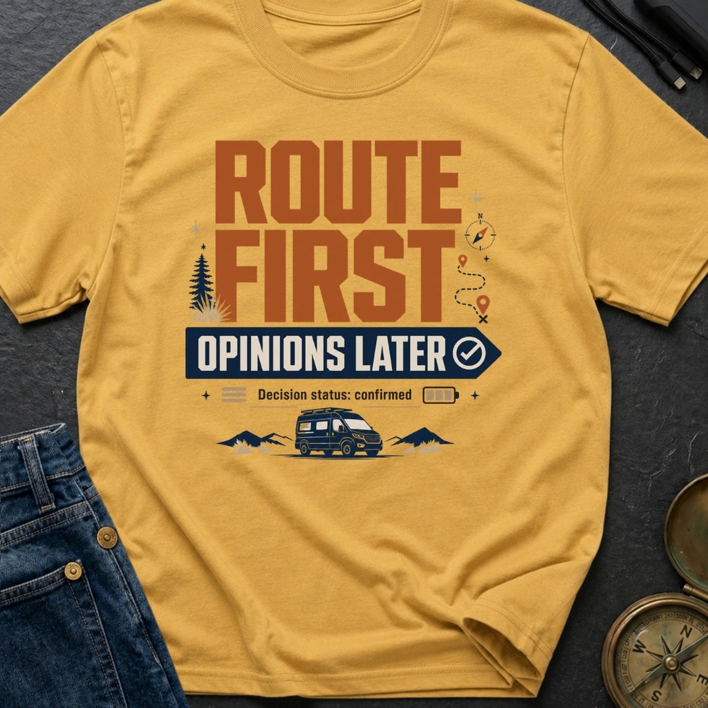 Route First Opinions Later - T-Shirt