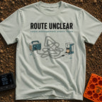 Route Unclear Keep Driving - T-Shirt in Bay - An illustration of a portable power station with a cord plugged into it...
