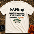 VANing On Four Wheels - T-Shirt in Ivory - A dictionary-style definition of the word 'VANing', followed by the text...