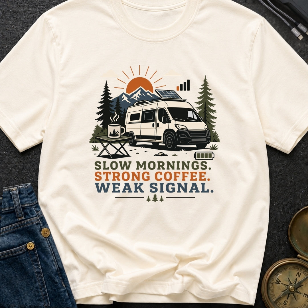 Strong Coffee Weak Signal - T-Shirt