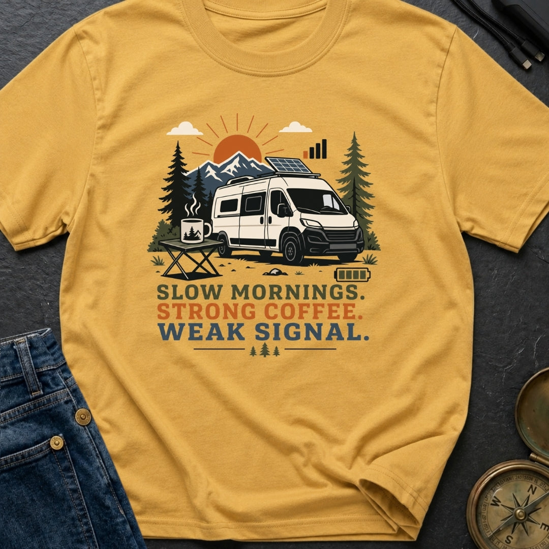 Strong Coffee Weak Signal - T-Shirt