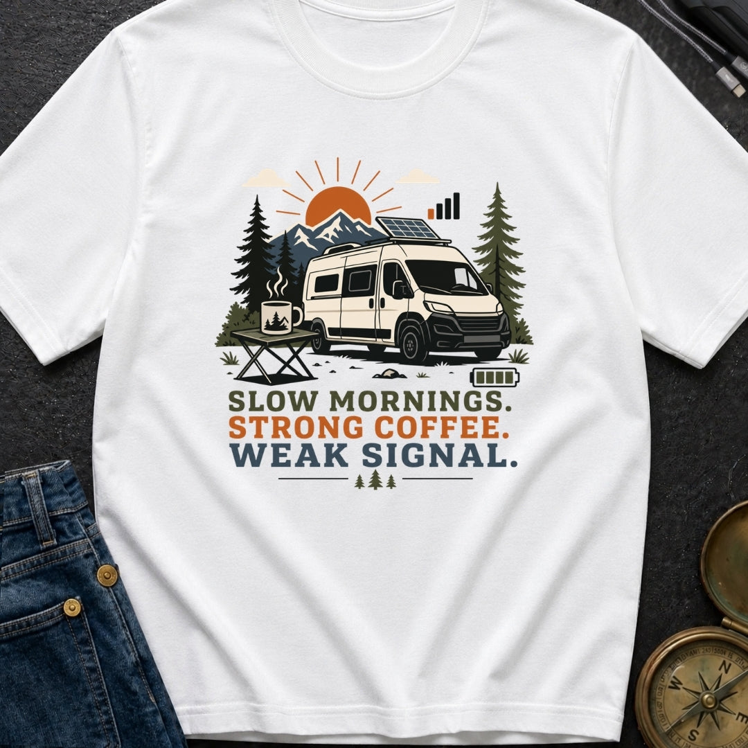 Strong Coffee Weak Signal - T-Shirt