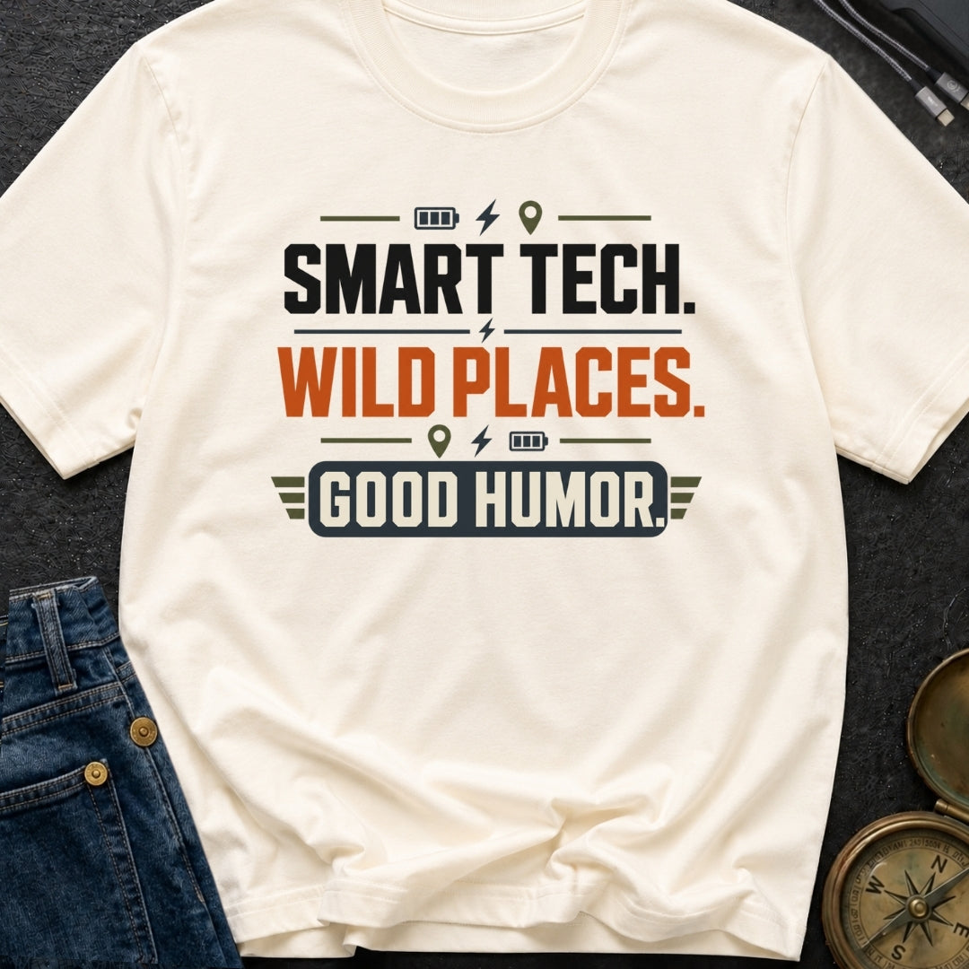 Smart Tech Wild Places Good Humor - T-Shirt