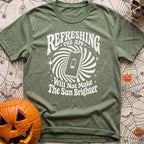 Solar Power Nap - T-Shirt in Moss - A white graphic featuring a smartphone displaying a battery icon in the center of a...