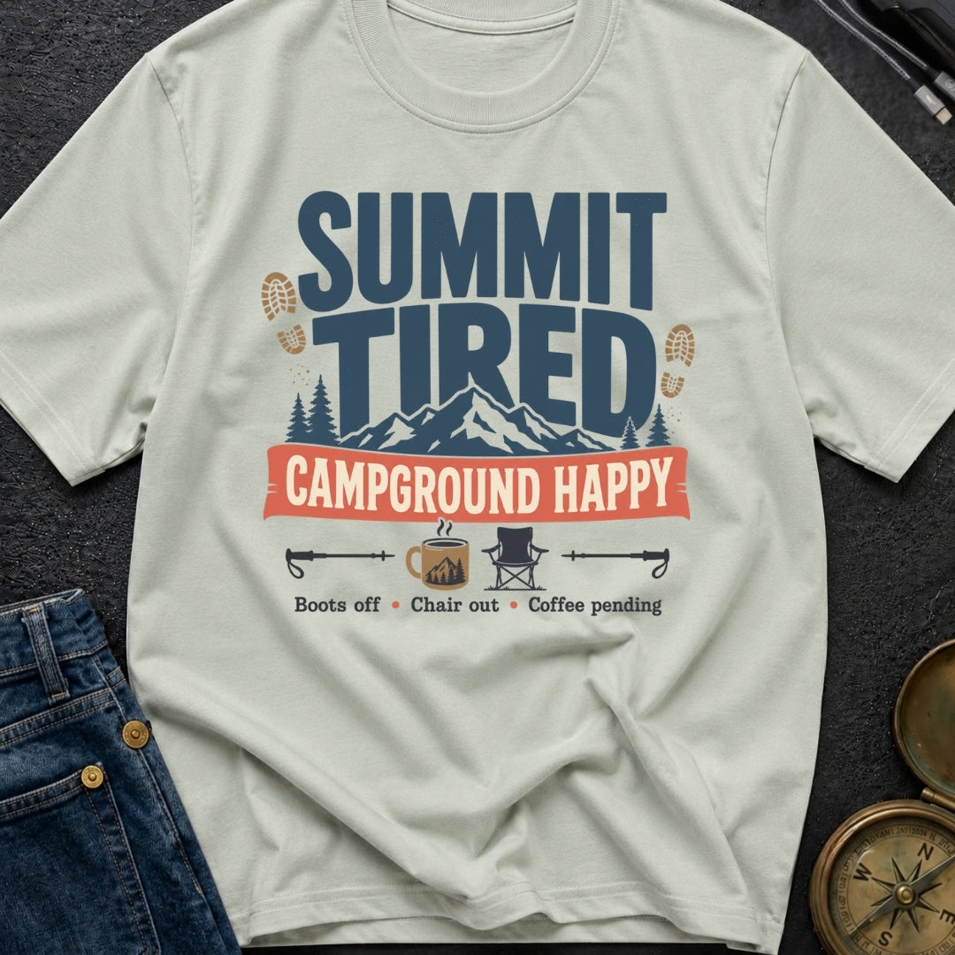 Summit Tired Happy Camper - T-Shirt