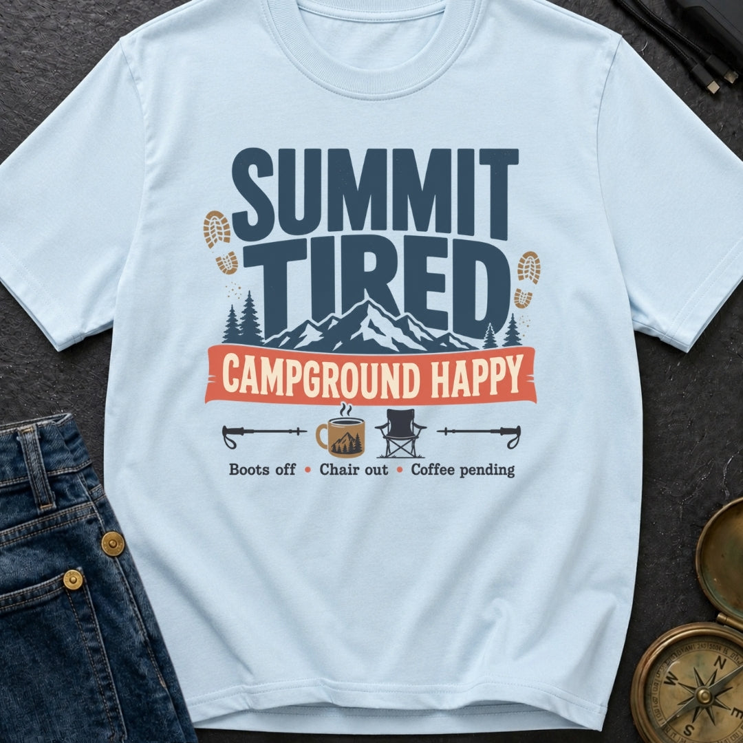 Summit Tired Happy Camper - T-Shirt