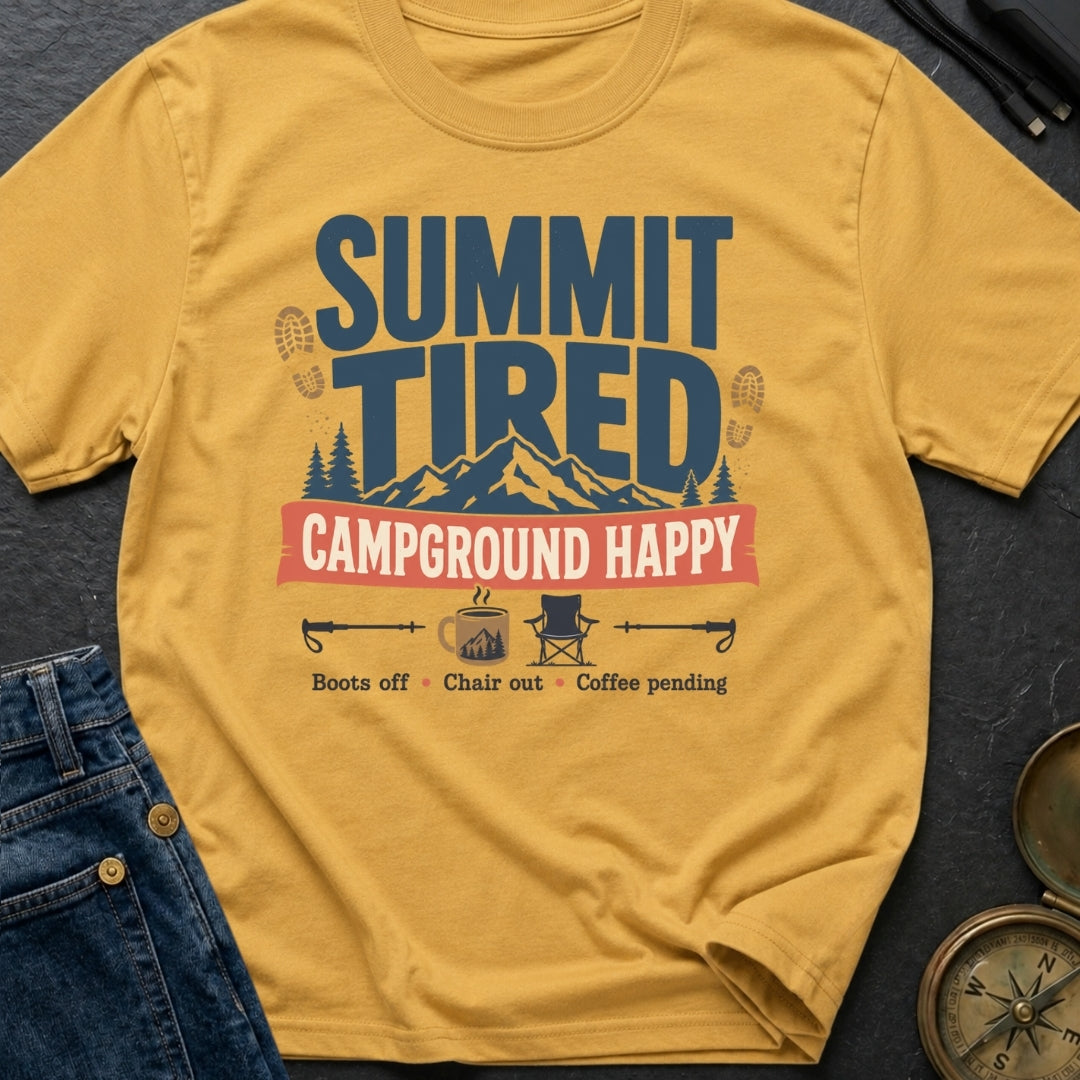 Summit Tired Happy Camper - T-Shirt