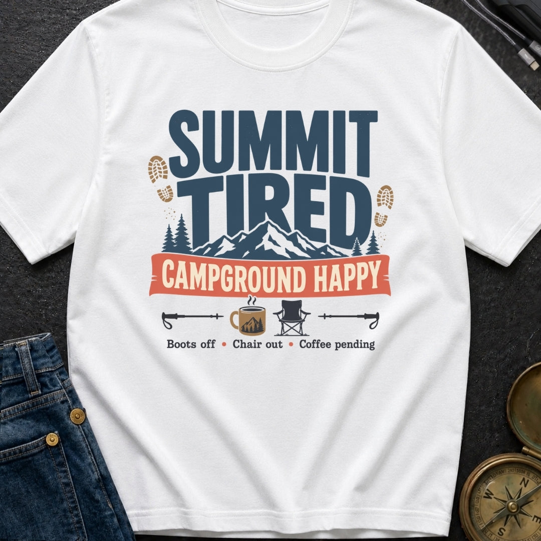 Summit Tired Happy Camper - T-Shirt