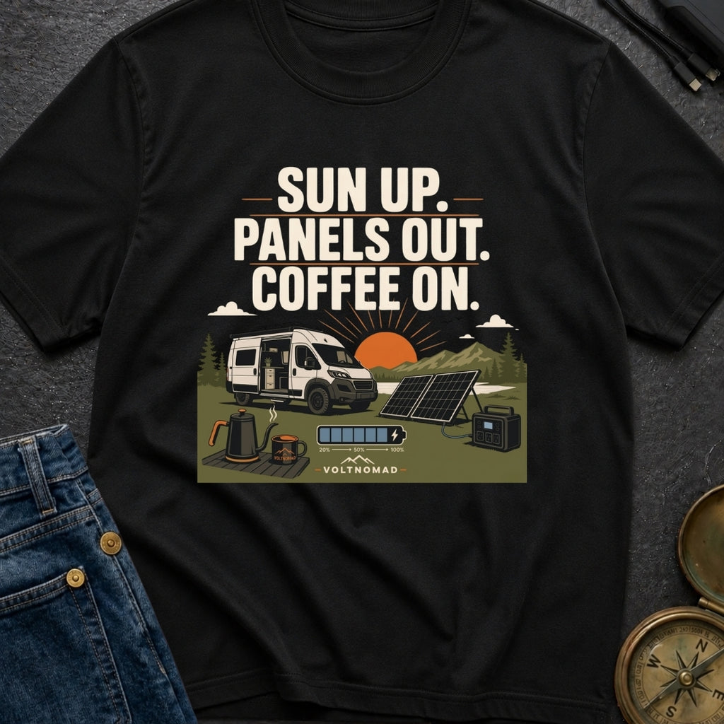 Panels Out Coffee On - T-Shirt