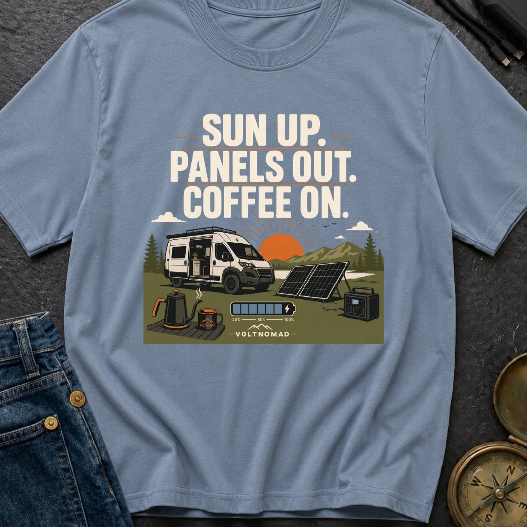 Panels Out Coffee On - T-Shirt