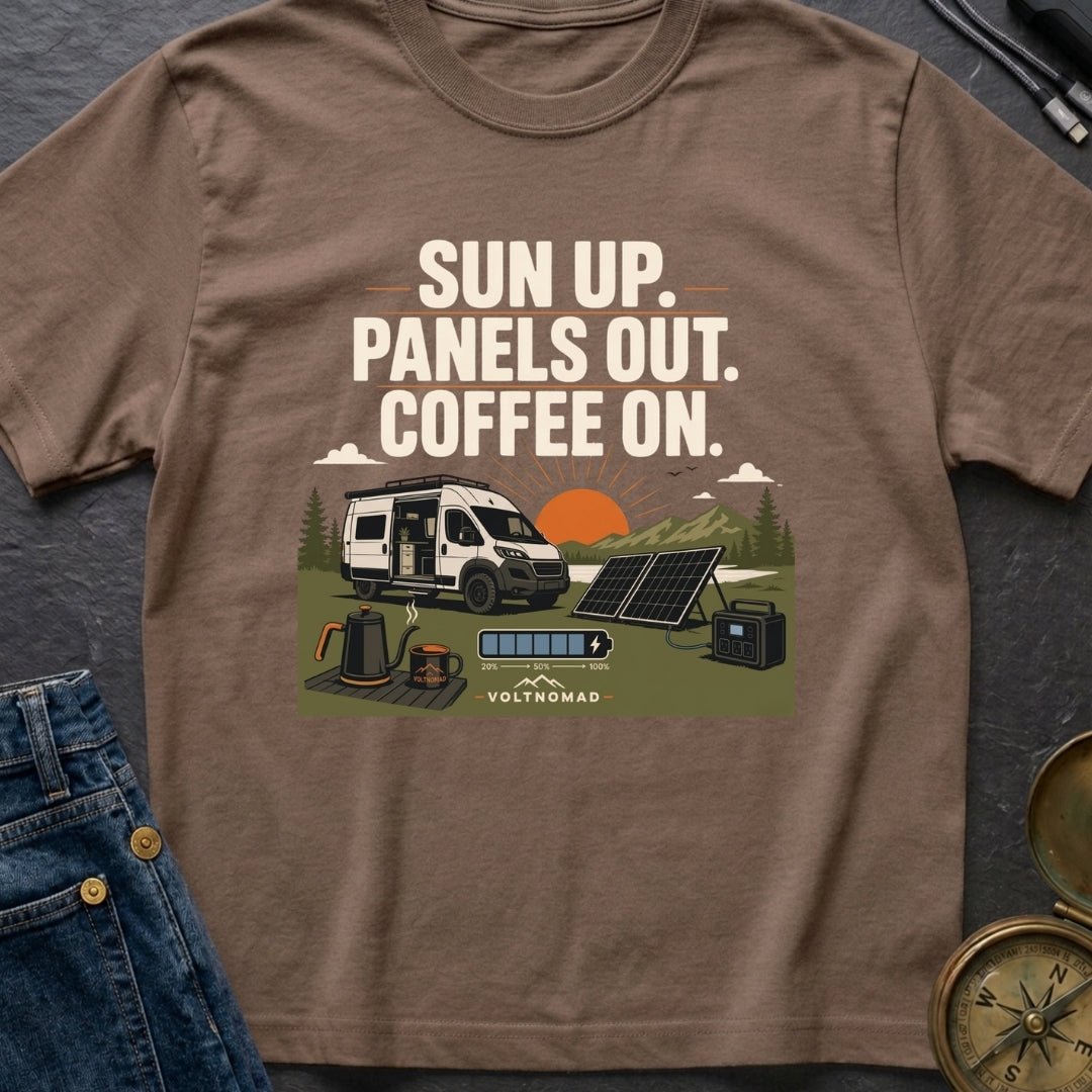 Panels Out Coffee On - T-Shirt