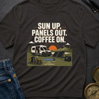 Panels Out Coffee On - T-Shirt