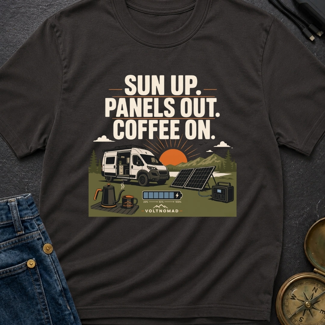 Panels Out Coffee On - T-Shirt