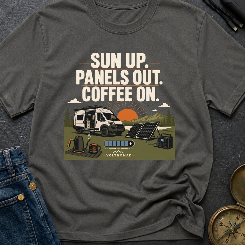 Panels Out Coffee On - T-Shirt
