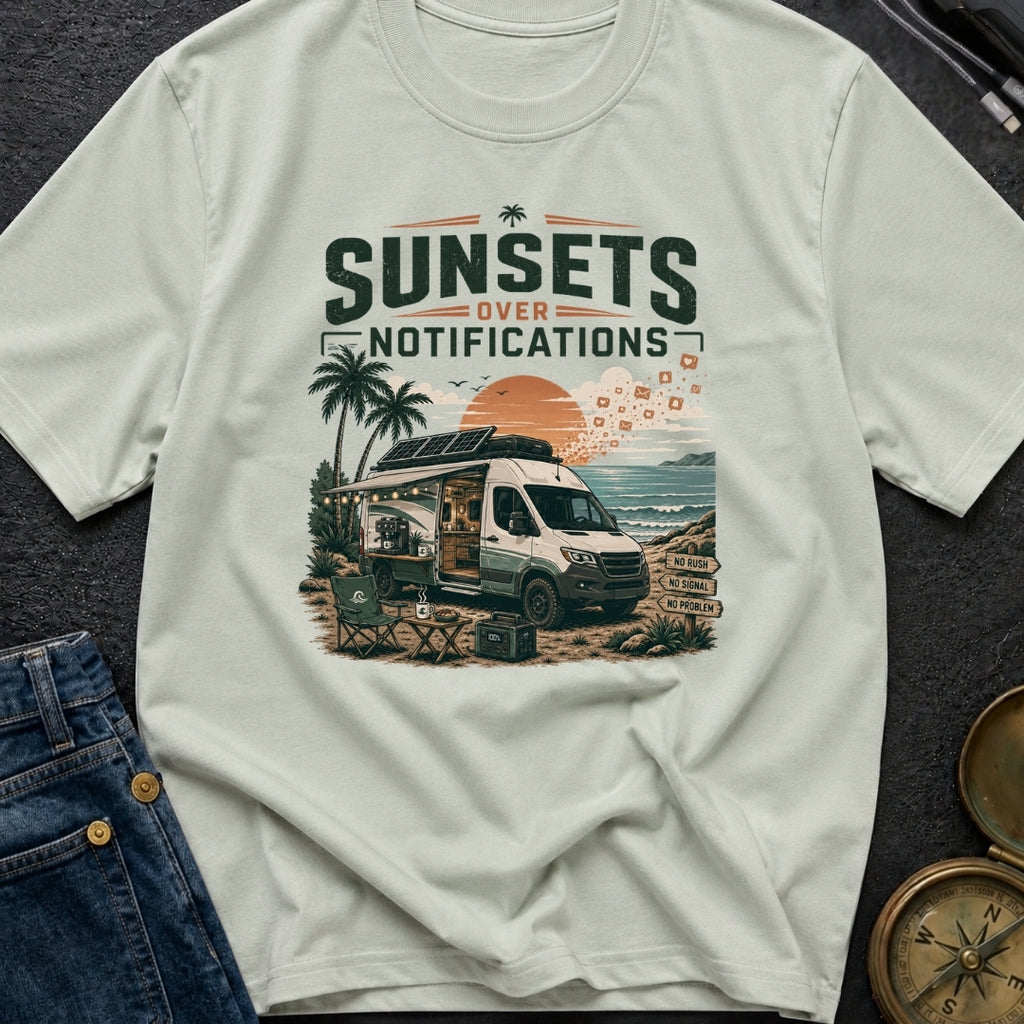Sunsets Over Screens - T-Shirt