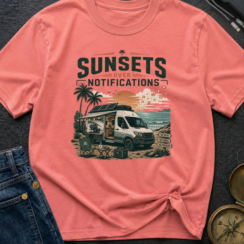 Sunsets Over Screens - T-Shirt