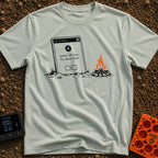 Try Again Never - T-Shirt in Bay - A large computer dialog box partially buried in the ground displaying an 'Out of...