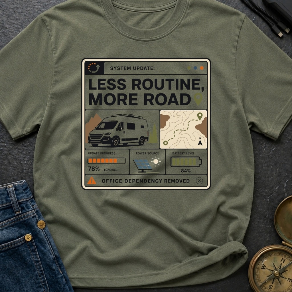 Less Routine More Road - T-Shirt