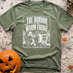 Not Cool Man - T-Shirt in Moss - A distressed, vintage horror movie poster style illustration showing a cowering vampire...
