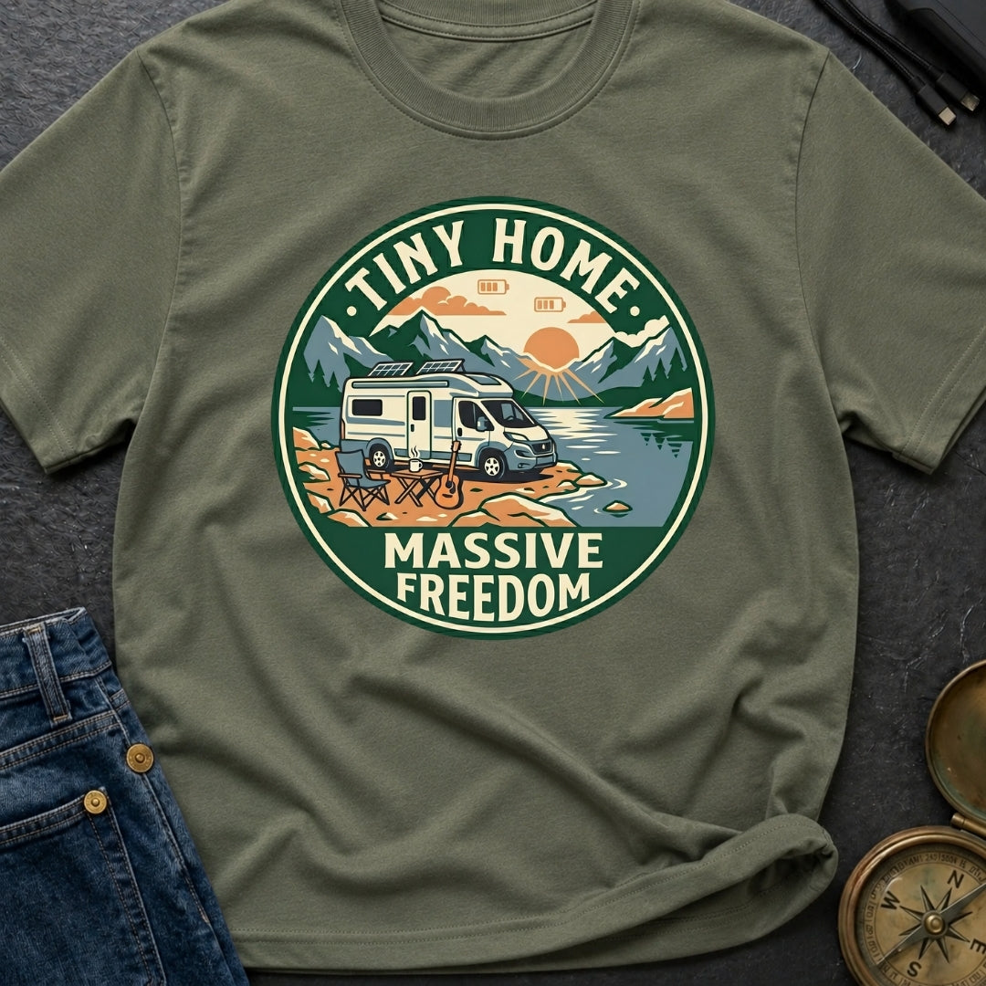 Tiny Home Massive Freedom - T-Shirt
