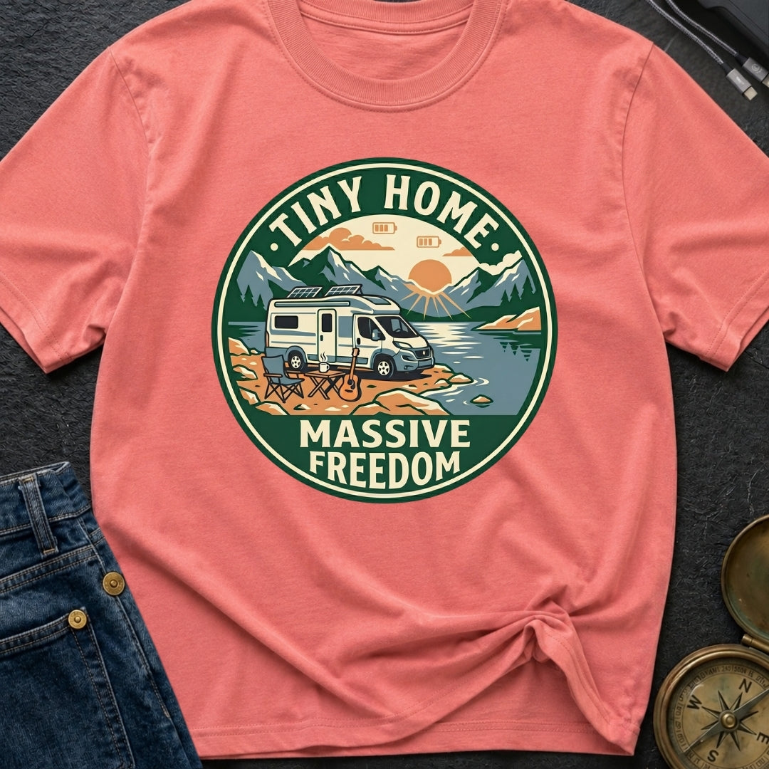 Tiny Home Massive Freedom - T-Shirt