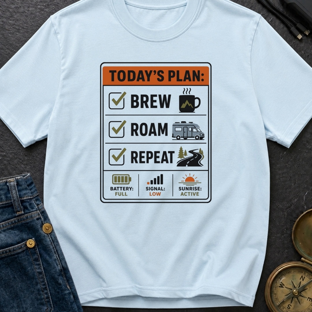 Brew Roam Repeat - T-Shirt