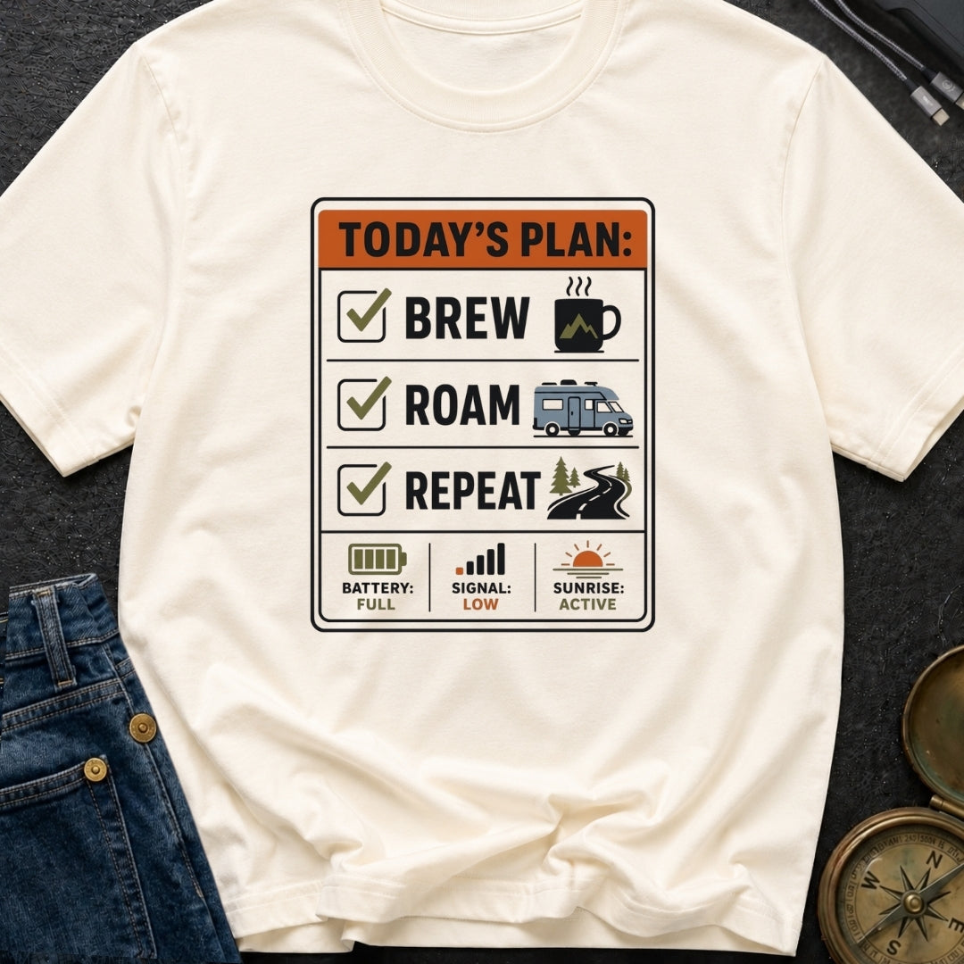 Brew Roam Repeat - T-Shirt