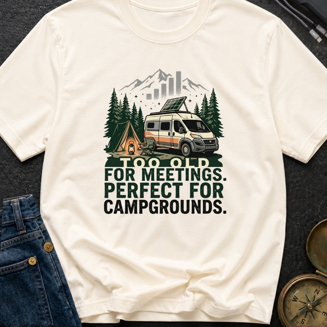 Too Old For Meetings - T-Shirt