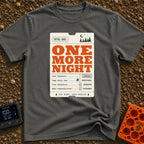 Total Due Another Night - T-Shirt in Pepper - A graphic designed to look like a vintage receipt or ticket with pine trees...