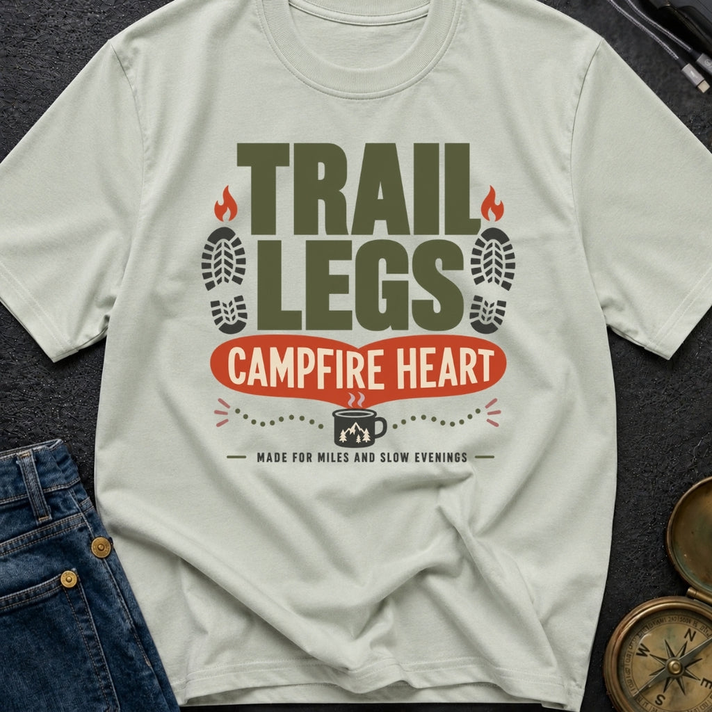 Trail Legs Campfire Heart - T-Shirt