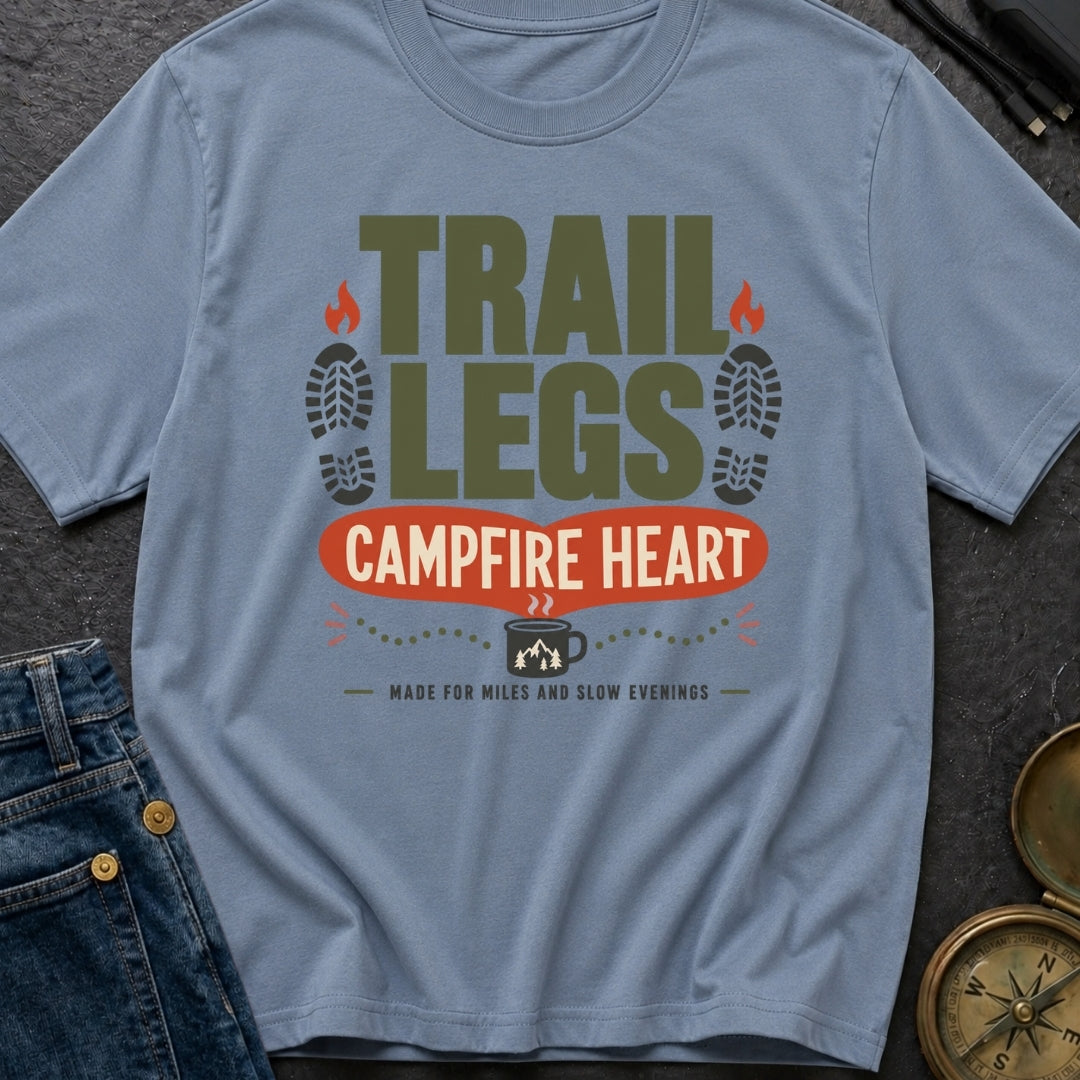 Trail Legs Campfire Heart - T-Shirt