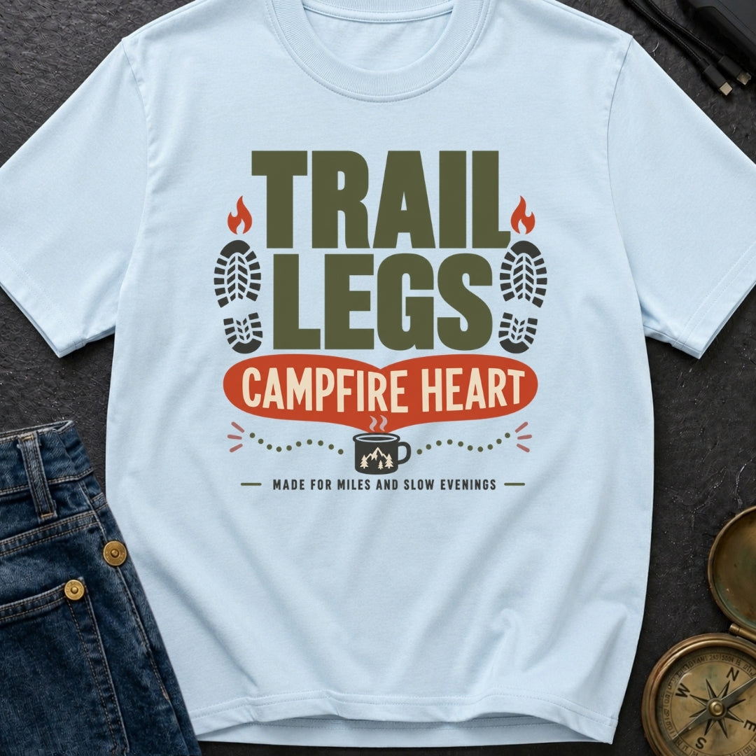 Trail Legs Campfire Heart - T-Shirt
