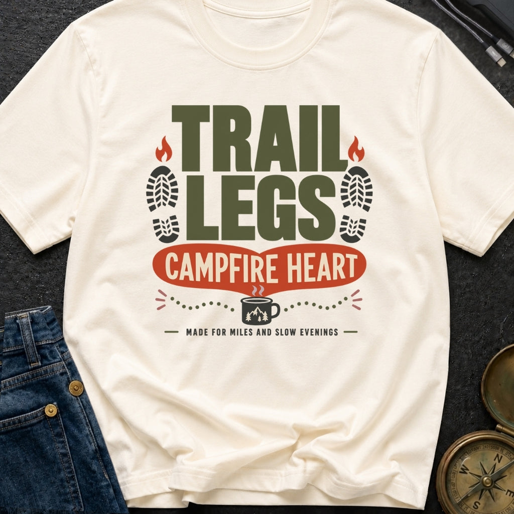 Trail Legs Campfire Heart - T-Shirt