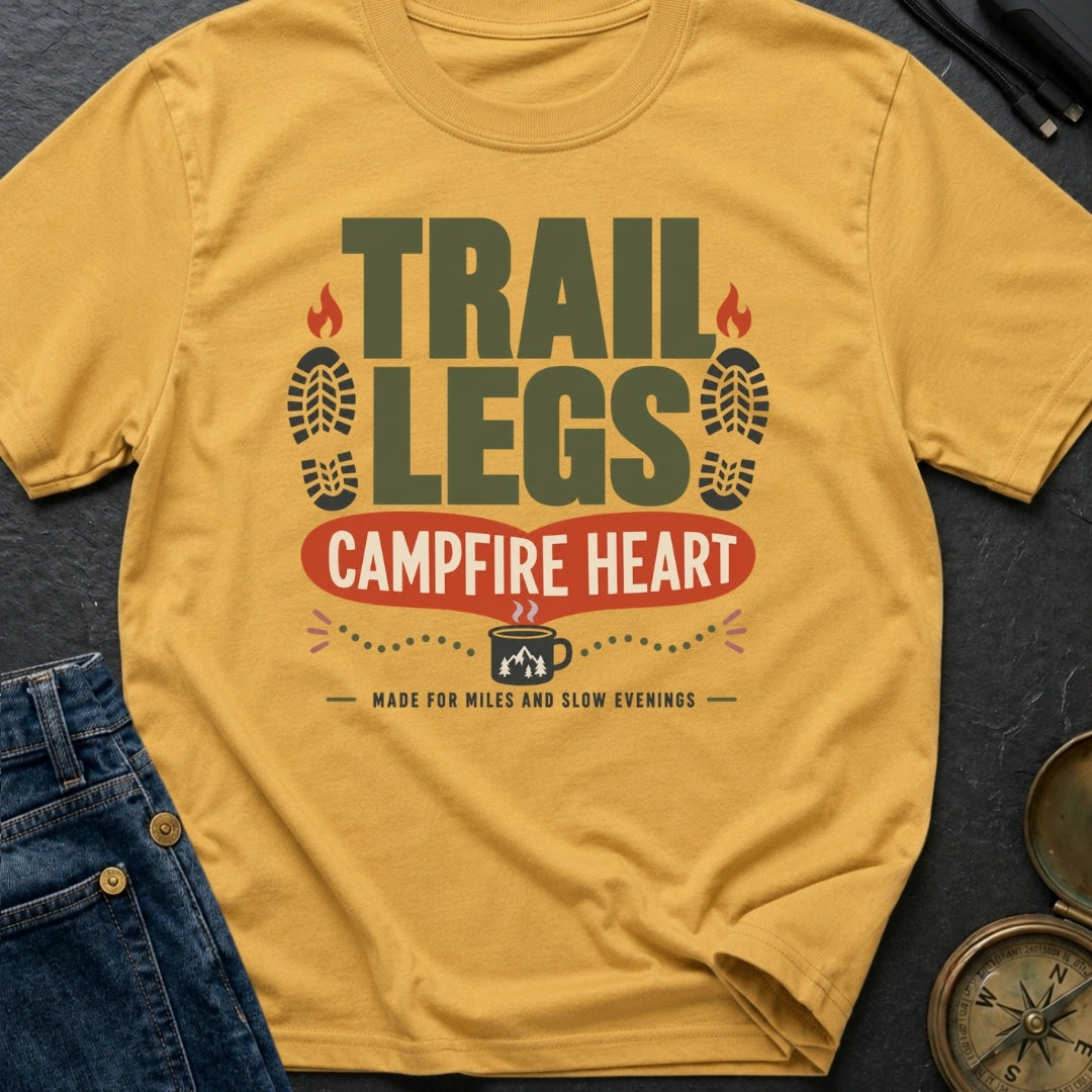 Trail Legs Campfire Heart - T-Shirt