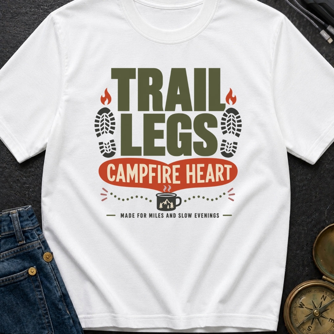 Trail Legs Campfire Heart - T-Shirt