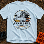 Trail Torque Club - T-Shirt in Chambray - A circular graphic featuring a 4x4 vehicle on a mountain dirt trail, positioned...